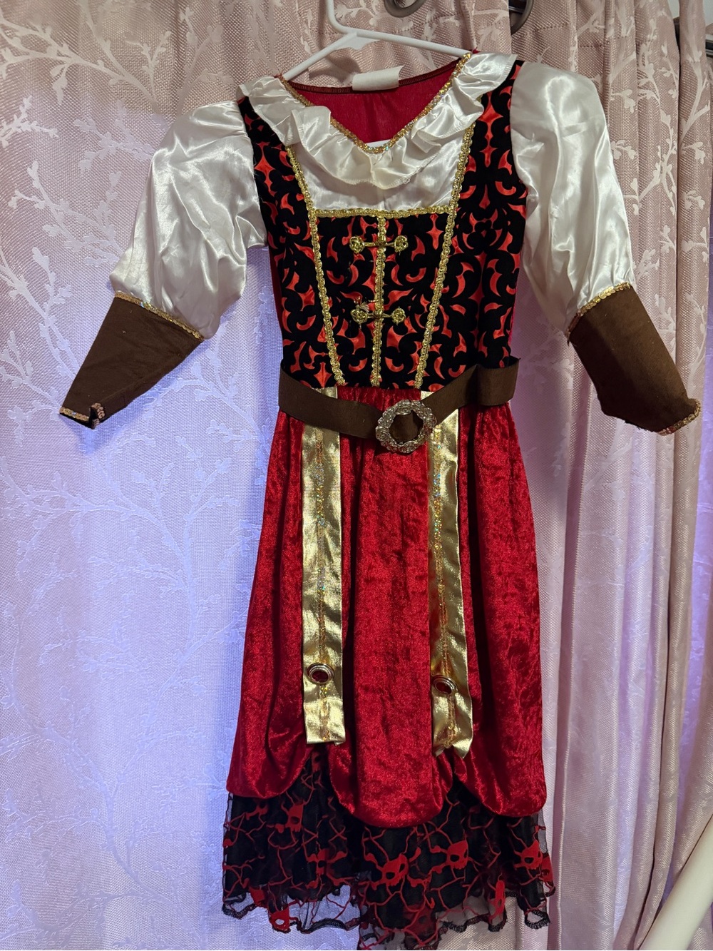 No Boundaries Red, Gold and Black Pirate Girl Costume Dress